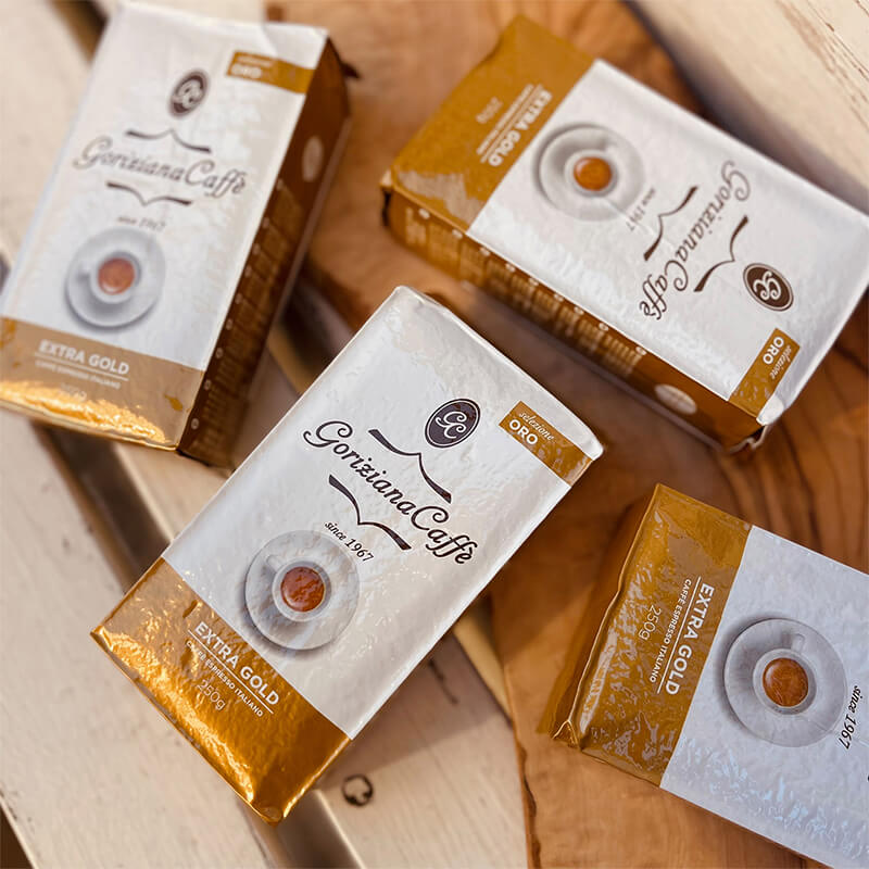 Espresso gemahlen ORO Extra Gold von Goriziana, 4 x 250 g