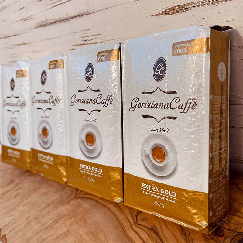 Espresso gemahlen ORO Extra Gold von Goriziana, 4 x 250 g
