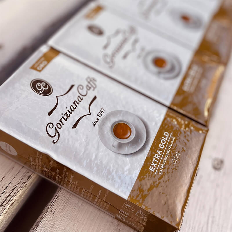 Espresso gemahlen ORO Extra Gold von Goriziana, 4 x 250 g