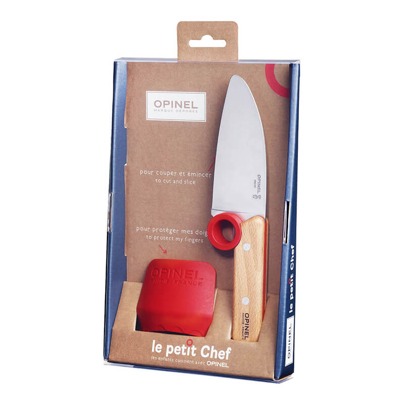 Opinel Kindermesser-Set mit Fingerschutz le petit Chef, Griff Buche weitere Ansicht Opinel Kindermesser-Set mit Fingerschutz le petit Chef, Griff Buche