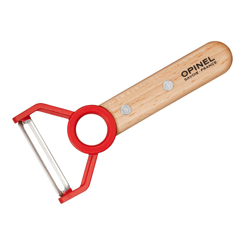 Opinel Kindermesser-Set mit Fingerschutz & Sparschäler le petit Chef, Griff Buche weitere Ansicht Opinel Kindermesser-Set mit Fingerschutz & Sparschäler le petit Chef, Griff Buche