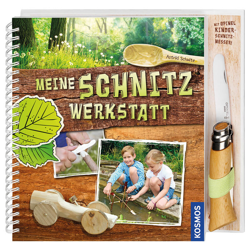 Kosmos Buch Meine Schnitzwerkstatt inkl. Opinel Kindermesser weitere Ansicht Kosmos Buch Meine Schnitzwerkstatt inkl. Opinel Kindermesser