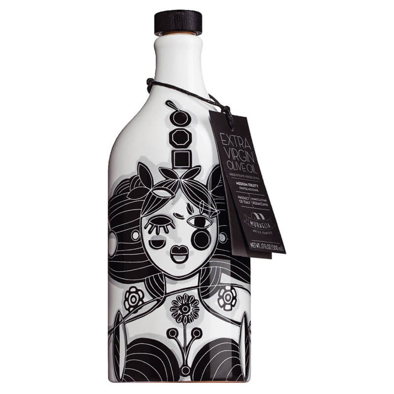 Muraglia Olivenöl nativ extra Peranzana im Krug mit Mutter Natur, 500 ml weitere Ansicht Muraglia Olivenöl nativ extra Peranzana im Krug mit Mutter Natur, 500 ml