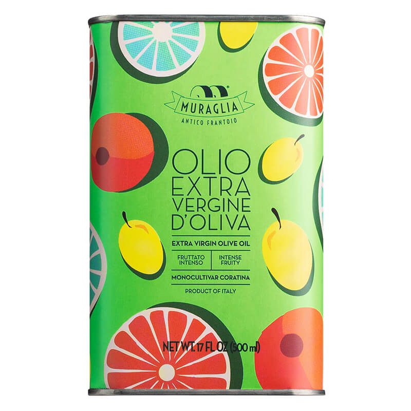 Lattina Frutti del Mediterraneo Intenso, Natives Olivenöl extra von Muraglia, 500 ml weitere Ansicht Lattina Frutti del Mediterraneo Intenso, Natives Olivenöl extra von Muraglia, 500 ml