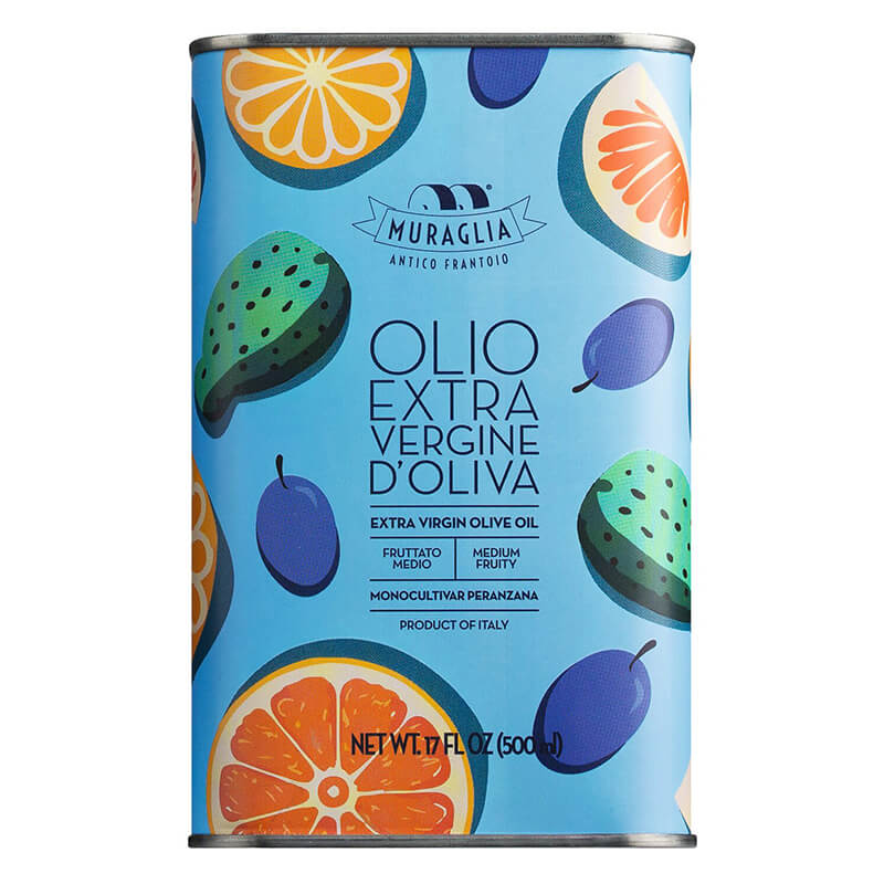 Lattina Frutti del Mediterraneo Medio, Natives Olivenöl extra von Muraglia, 500 ml weitere Ansicht Lattina Frutti del Mediterraneo Medio, Natives Olivenöl extra von Muraglia, 500 ml
