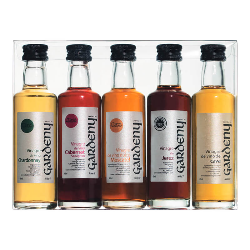 Weinessig im Set rot/weiß gemischt von Gardeny, 5 x 40 ml