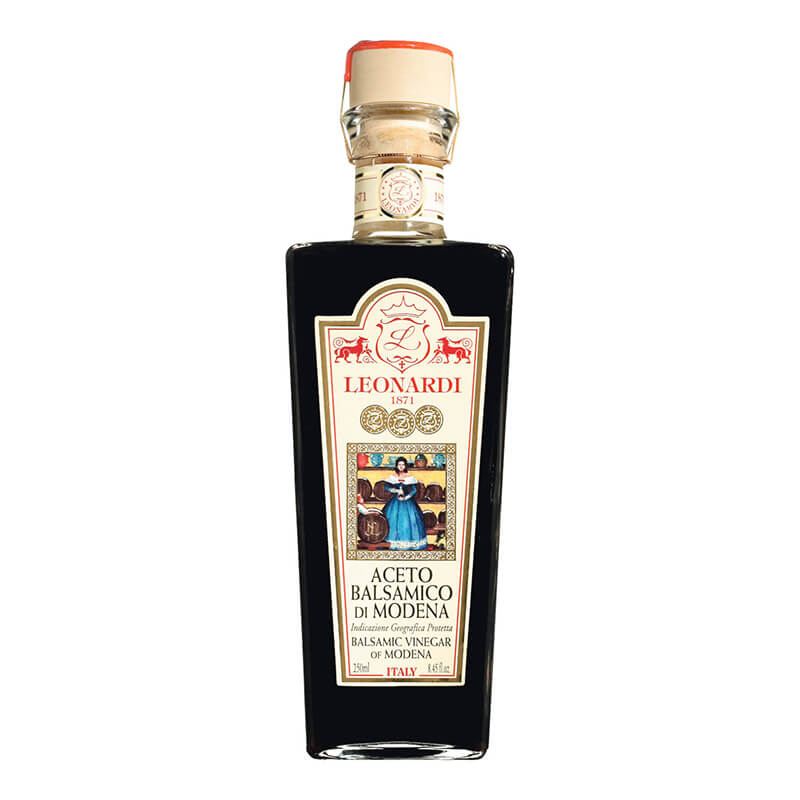 Aceto Balsamico di Modena IGP Matilde min. 6 Jahre gereift von Leonardi, 250 ml weitere Ansicht Aceto Balsamico di Modena IGP Matilde min. 6 Jahre gereift von Leonardi, 250 ml