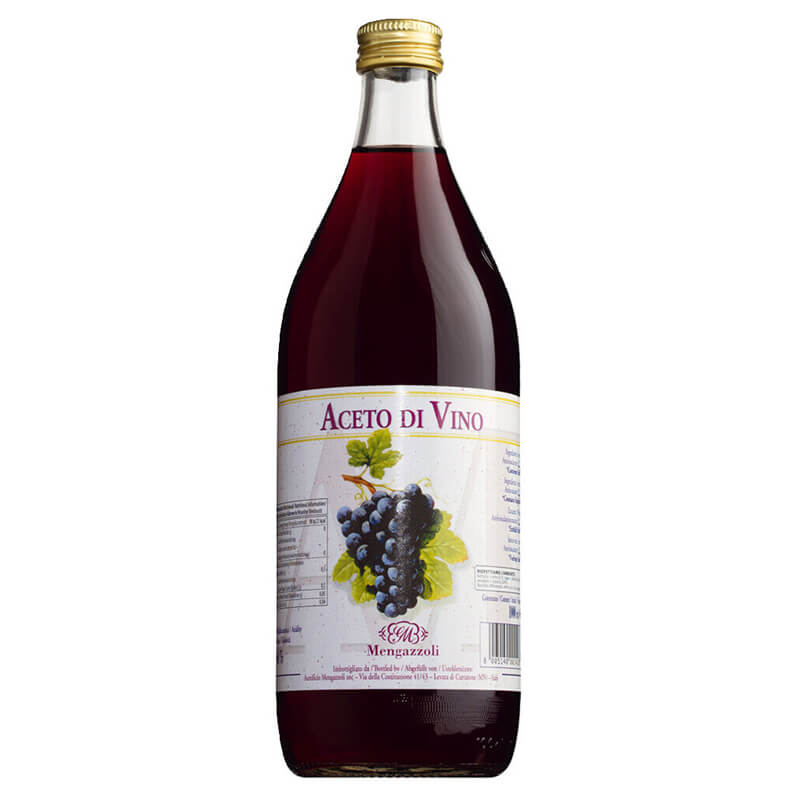 Aromatischer Rotwein-Essig aus der Lombardei von Mengazzoli, 1 l
