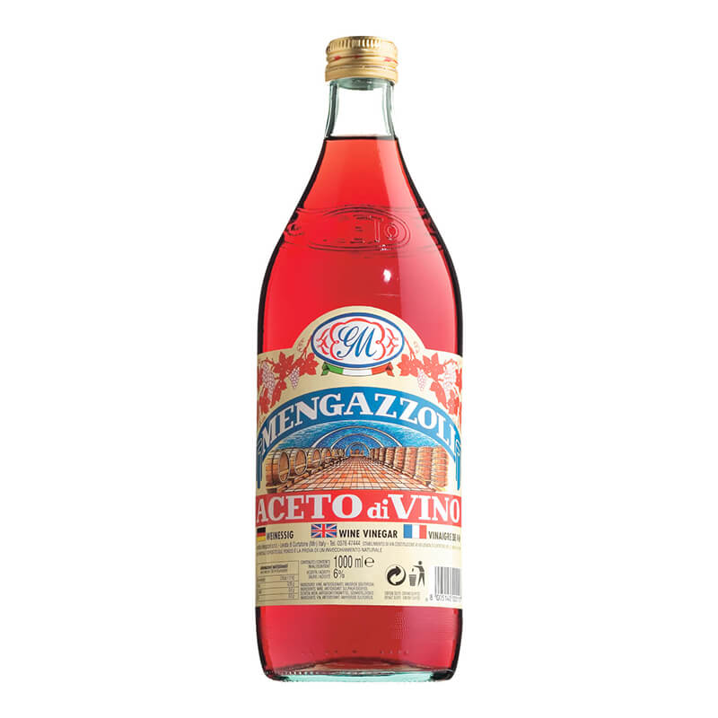 Aromatischer Rotwein-Essig aus der Lombardei von Mengazzoli, 1 l weitere Ansicht Aromatischer Rotwein-Essig aus der Lombardei von Mengazzoli, 1 l