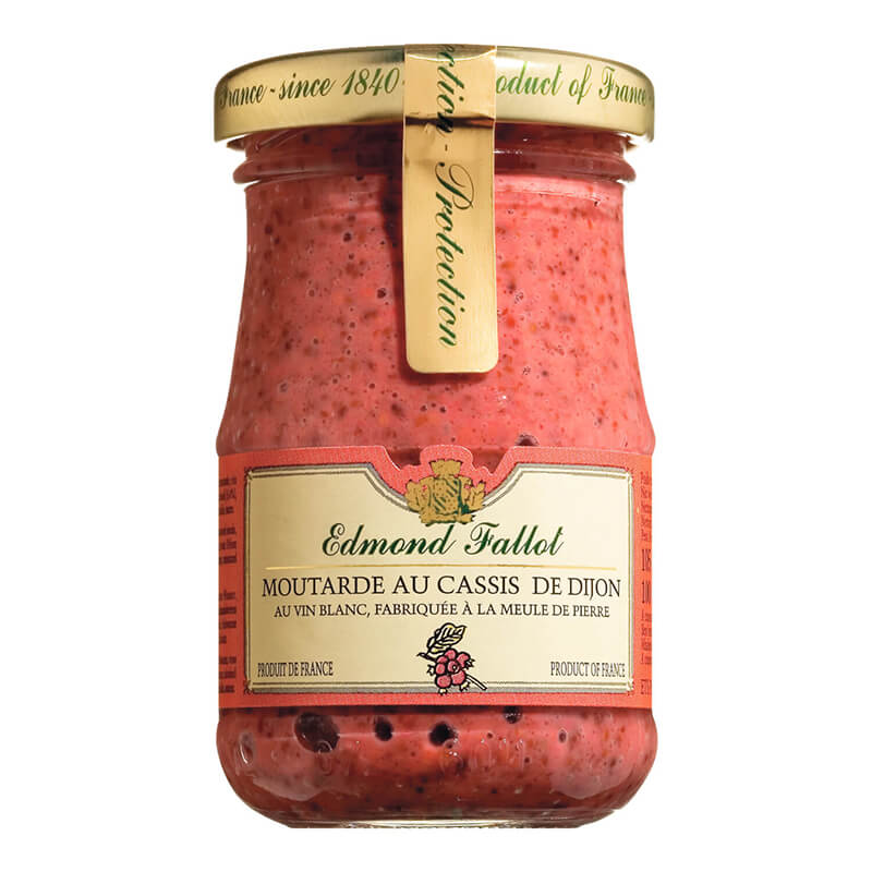 Dijon-Senf Cassis mit schwarzen Johannisbeeren von Edmond Fallot, 105 g