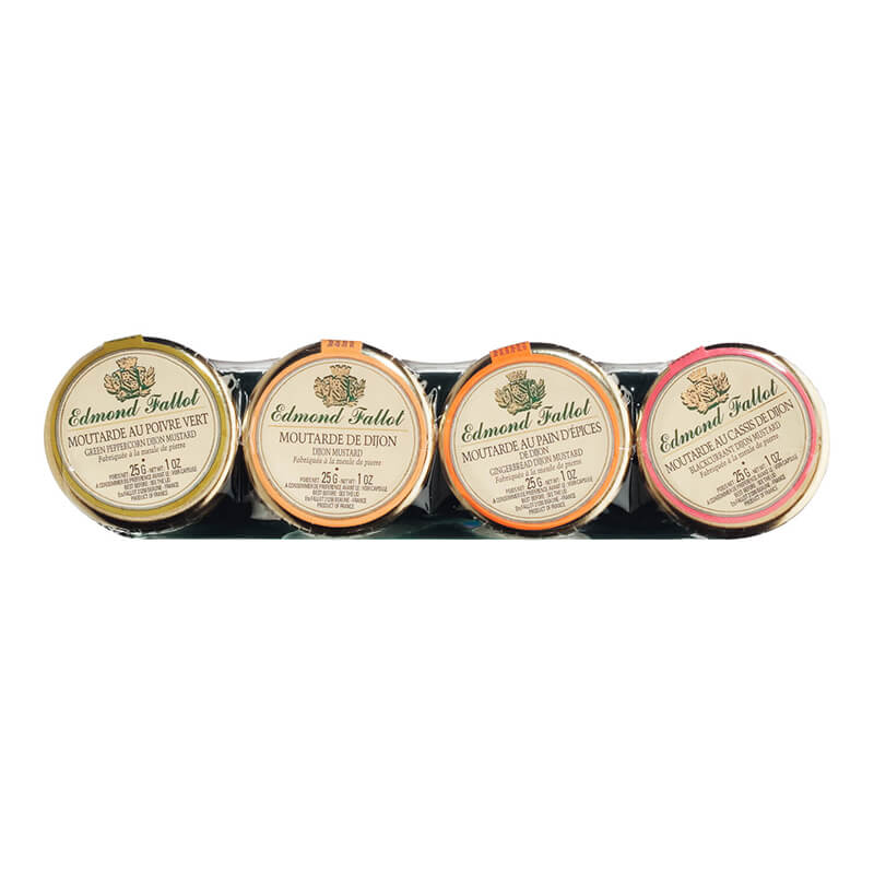 Dijon-Senf Probier-Set von Edmond Fallot, 4 x 25 g weitere Ansicht Dijon-Senf Probier-Set von Edmond Fallot, 4 x 25 g