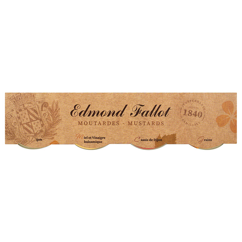 Dijon-Senf Probier-Set von Edmond Fallot, 4 x 25 g