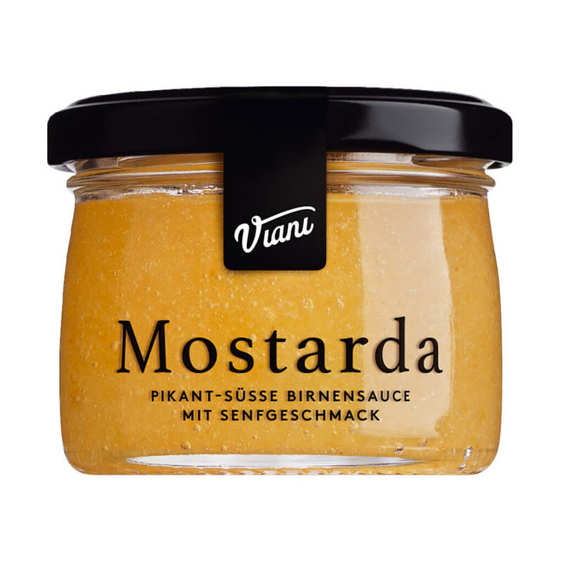 Mostarda di pere - Birnensauce mit Senfgeschmack - pikant süß, 130 g weitere Ansicht Mostarda di pere - Birnensauce mit Senfgeschmack - pikant süß, 130 g