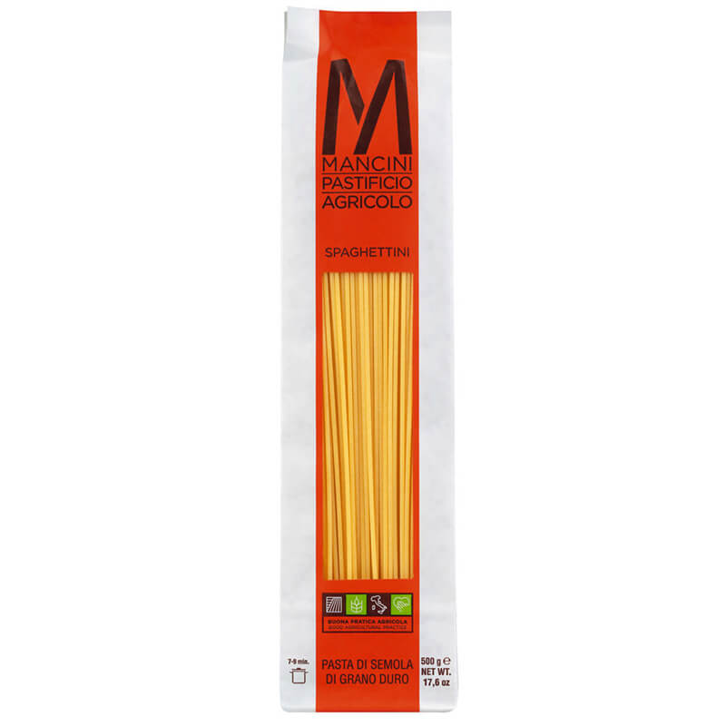 Spaghettini Hartweizennudeln von Pasta Mancini, 500 g