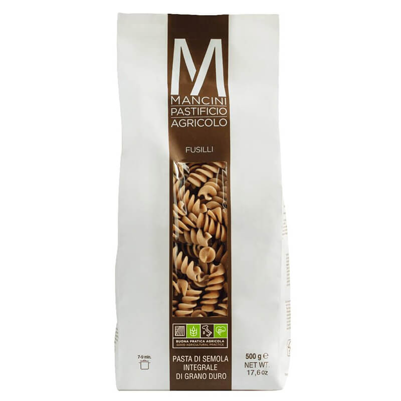 Fusilli Integrale Vollkornnudeln von Pasta Mancini, 500 g weitere Ansicht Fusilli Integrale Vollkornnudeln von Pasta Mancini, 500 g