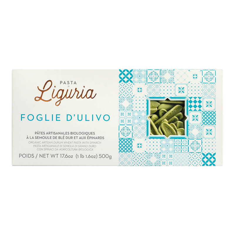 Pasta Liguria Foglie Nudeln aus Hartweizengrieß mit Spinat Bio, 500 g