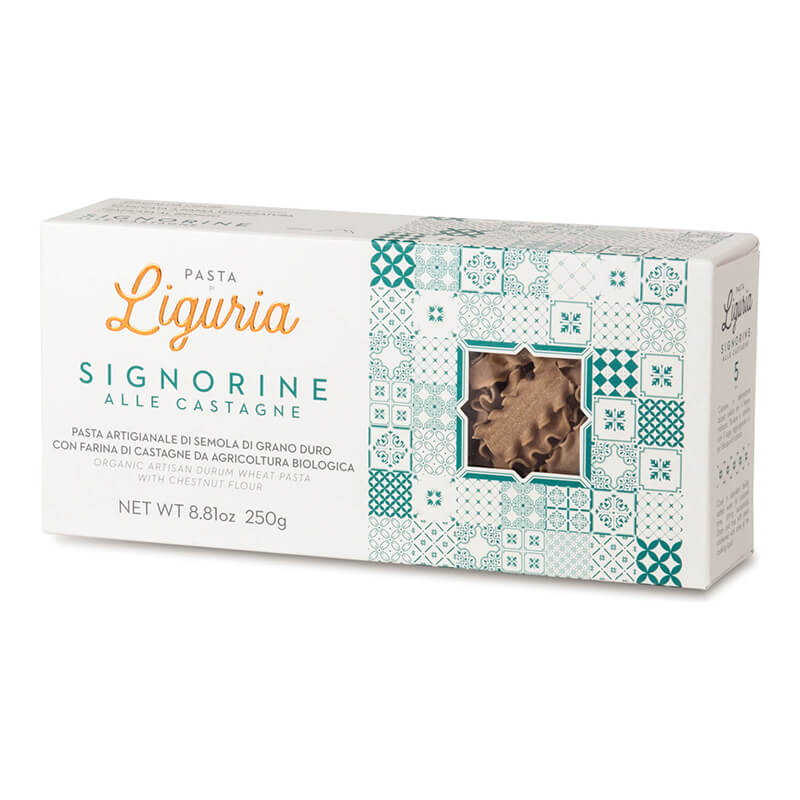 Pasta Liguria Signorine alle castagne Nudeln aus Hartweizengrieß mit Esskastanie Bio, 250 g weitere Ansicht Pasta Liguria Signorine alle castagne Nudeln aus Hartweizengrieß mit Esskastanie Bio, 250 g