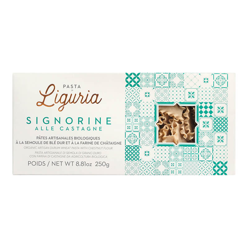 Pasta Liguria Signorine alle castagne Nudeln aus Hartweizengrieß mit Esskastanie Bio, 250 g weitere Ansicht Pasta Liguria Signorine alle castagne Nudeln aus Hartweizengrieß mit Esskastanie Bio, 250 g