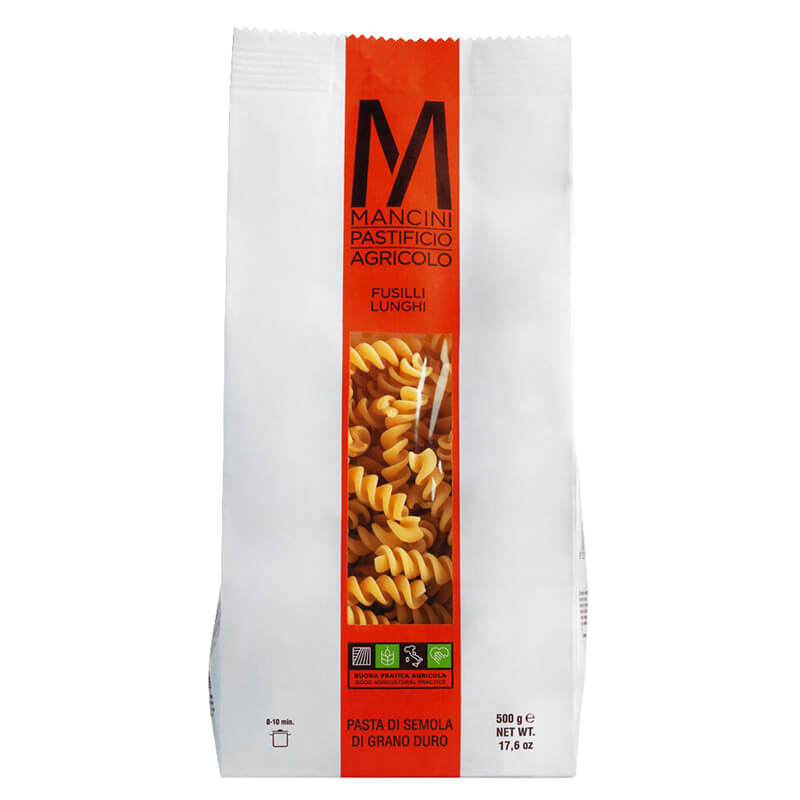 Fusilli Lunghi Hartweizennudeln von Pasta Mancini, 500 g weitere Ansicht Fusilli Lunghi Hartweizennudeln von Pasta Mancini, 500 g