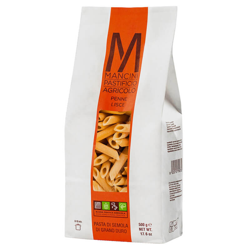 Penne Lisce Hartweizennudeln von Pasta Mancini, 500 g weitere Ansicht Penne Lisce Hartweizennudeln von Pasta Mancini, 500 g