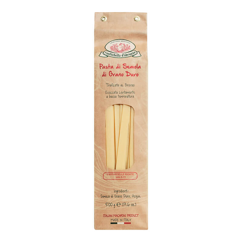 Pappardelle Rigate Hartweizennudeln von Rustichella, 500 g weitere Ansicht Pappardelle Rigate Hartweizennudeln von Rustichella, 500 g