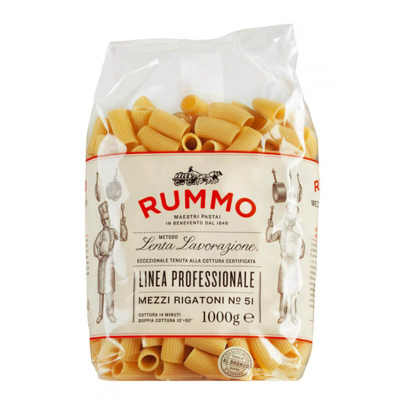 Rummo Mezzi Rigatoni N° 51 Hartweizennudeln, 1 kg weitere Ansicht Rummo Mezzi Rigatoni N° 51 Hartweizennudeln, 1 kg