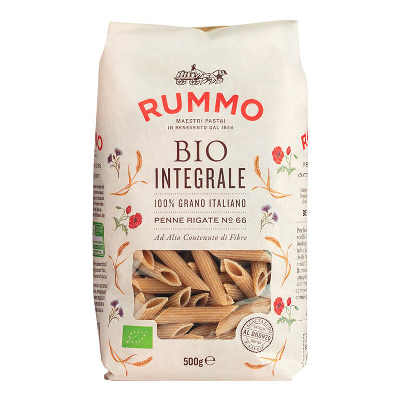 Rummo Penne rigate N° 66 Bio Vollkornnudeln, 500 g weitere Ansicht Rummo Penne rigate N° 66 Bio Vollkornnudeln, 500 g