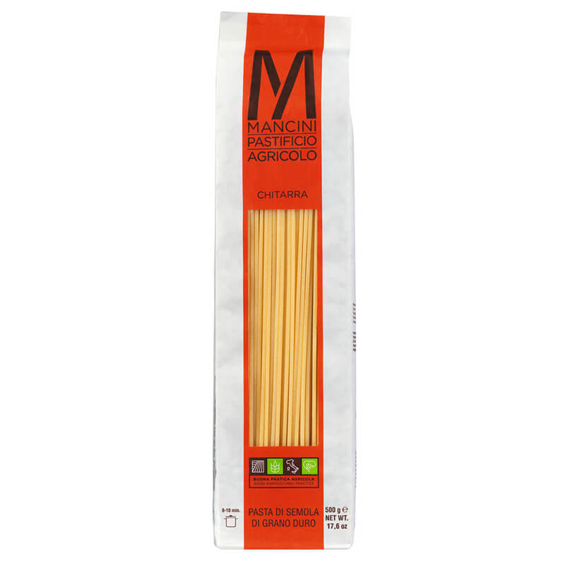 Chitarra Hartweizennudeln von Pasta Mancini, 500 g weitere Ansicht Chitarra Hartweizennudeln von Pasta Mancini, 500 g