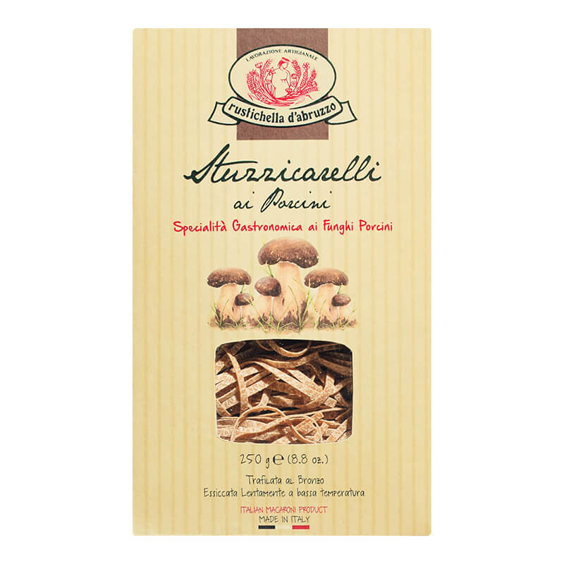 Stuzzicarelli ai Porcino Eiernudeln mit Steinpilzen von Rustichella, 250 g weitere Ansicht Stuzzicarelli ai Porcino Eiernudeln mit Steinpilzen von Rustichella, 250 g