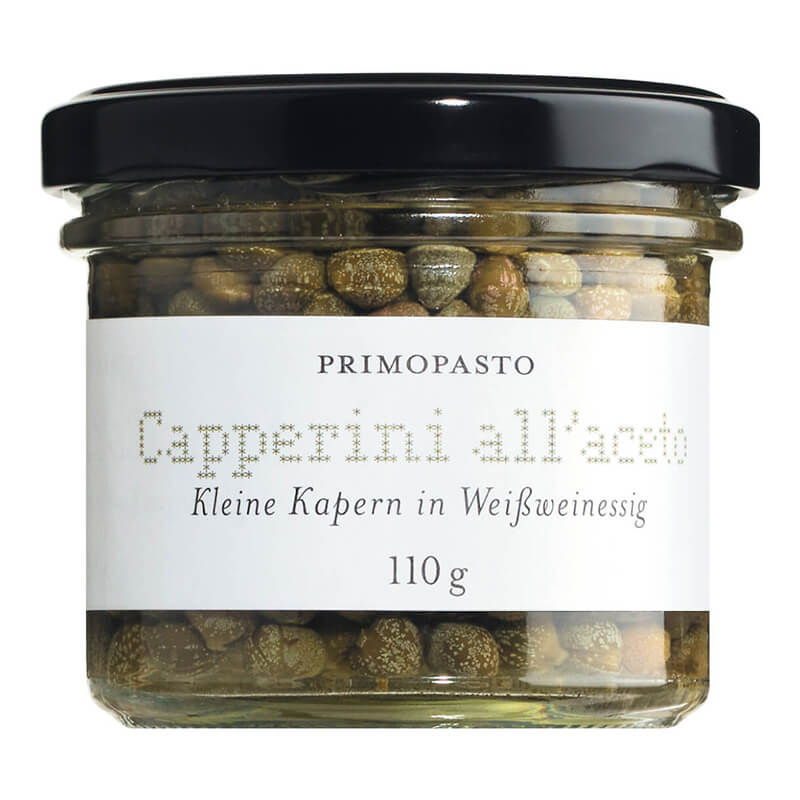 Kleine Kapern in Weinessig von Primopasto, 110 g