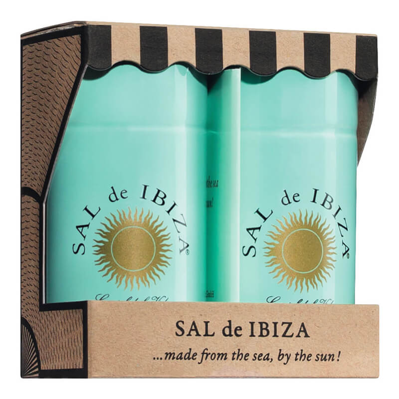 Salz & Bio-Pfeffer im Keramikstreuer von Sal de Ibiza, 90 g / 40 g