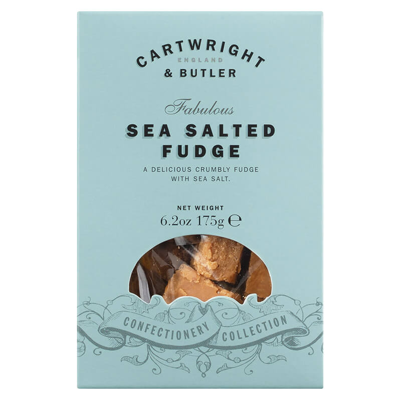 Fudge Weichkaramell mit Butter & Meersalz von Cartwright & Butler, Packung, 175 g