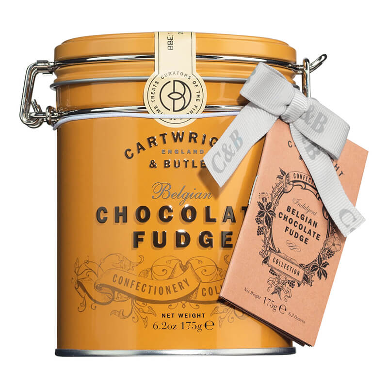 Fudge Weichkaramell mit Butter & Belgischer Schokolade von Cartwright & Butler, Dose, 175 g