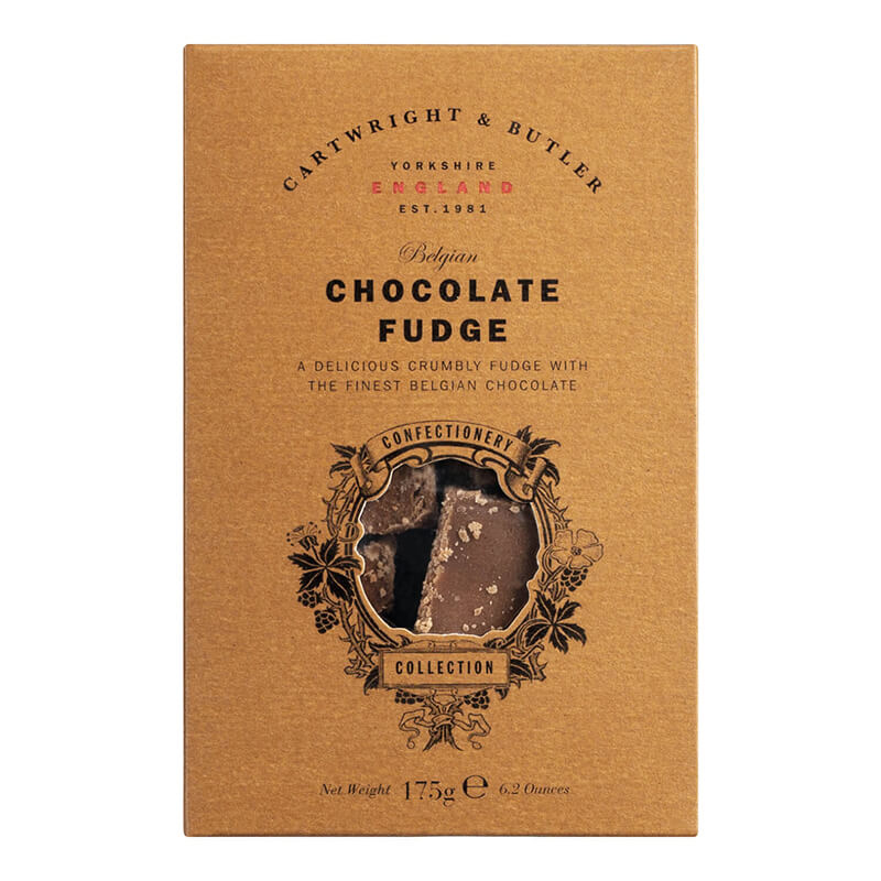 Fudge Weichkaramell mit Butter & Belgischer Schokolade von Cartwright & Butler, Packung, 175 g weitere Ansicht Fudge Weichkaramell mit Butter & Belgischer Schokolade von Cartwright & Butler, Packung, 175 g