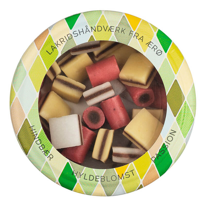 Lakritz mit Himbeere, Holunderblüten & Passionsfrucht, 125 g weitere Ansicht Lakritz mit Himbeere, Holunderblüten & Passionsfrucht, 125 g