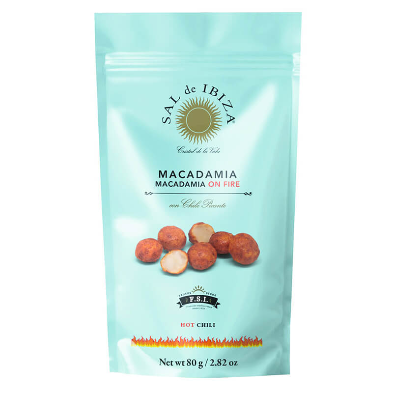 Macadamia on Fire - Macadamianüsse mit Chilli von Sal de Ibiza, 80 g weitere Ansicht Macadamia on Fire - Macadamianüsse mit Chilli von Sal de Ibiza, 80 g