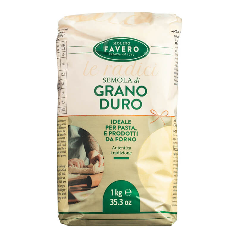 Hartweizengrießmehl von Molino Favero, 1 kg weitere Ansicht Hartweizengrießmehl von Molino Favero, 1 kg