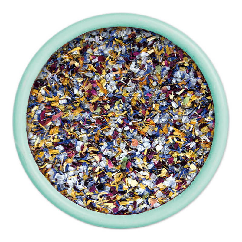 Granito Streuer mit Meersalz & Blütenblätter von Sal de Ibiza, 75 g