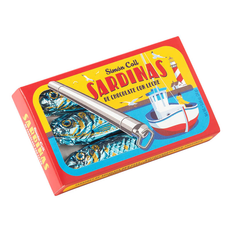 Sardinen aus Vollmilchschokolade von Simon Coll, 24 g weitere Ansicht Sardinen aus Vollmilchschokolade von Simon Coll, 24 g