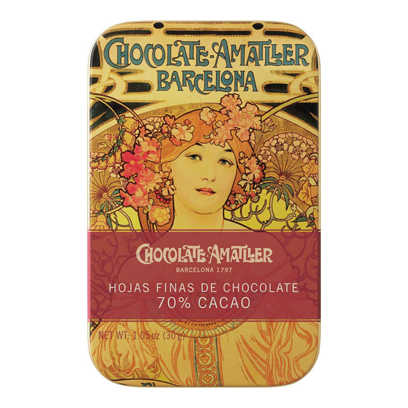 Amatller Blütenblätter aus Zartbitterschokolade 70%, 30 g