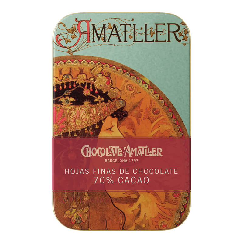 Amatller Blütenblätter aus Zartbitterschokolade 70%, 30 g weitere Ansicht Amatller Blütenblätter aus Zartbitterschokolade 70%, 30 g