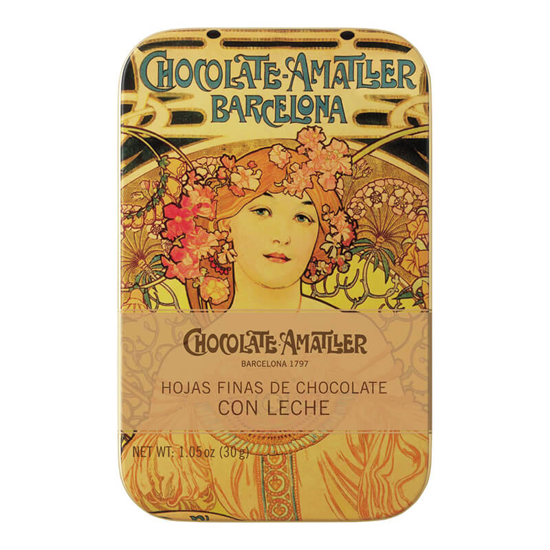 Amatller Schokoladenblätter aus Vollmilch, 30 g