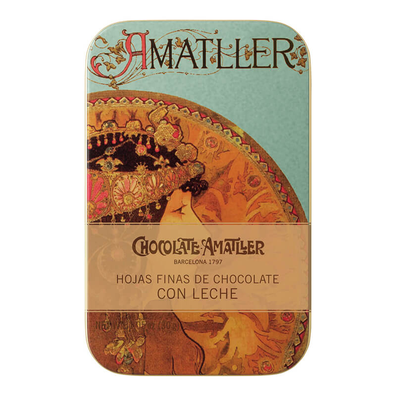 Amatller Schokoladenblätter aus Vollmilch, 30 g weitere Ansicht Amatller Schokoladenblätter aus Vollmilch, 30 g
