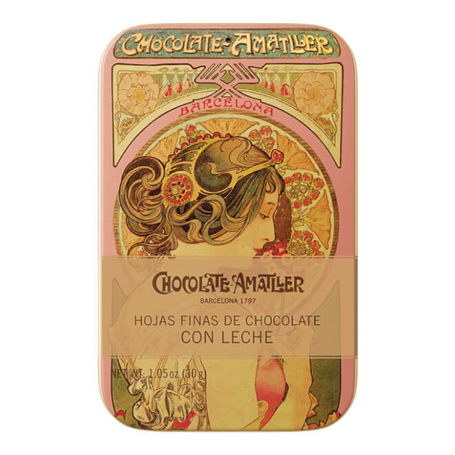 Amatller Schokoladenblätter aus Vollmilch, 30 g weitere Ansicht Amatller Schokoladenblätter aus Vollmilch, 30 g