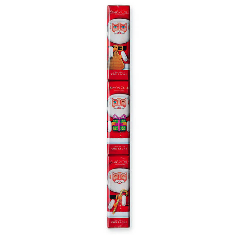 Täfelchen Papa Noel - Schokoladentafeln mit Weihnachtsmannmotiv von Simon Coll, 3 x 18 g