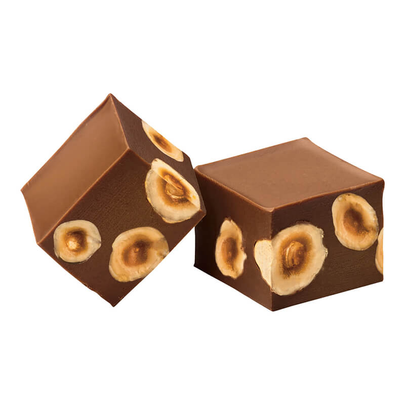 Zartbitter Gianduia- Würfel mit Haselnüssen aus dem Piemont von Caffarel, 100 g