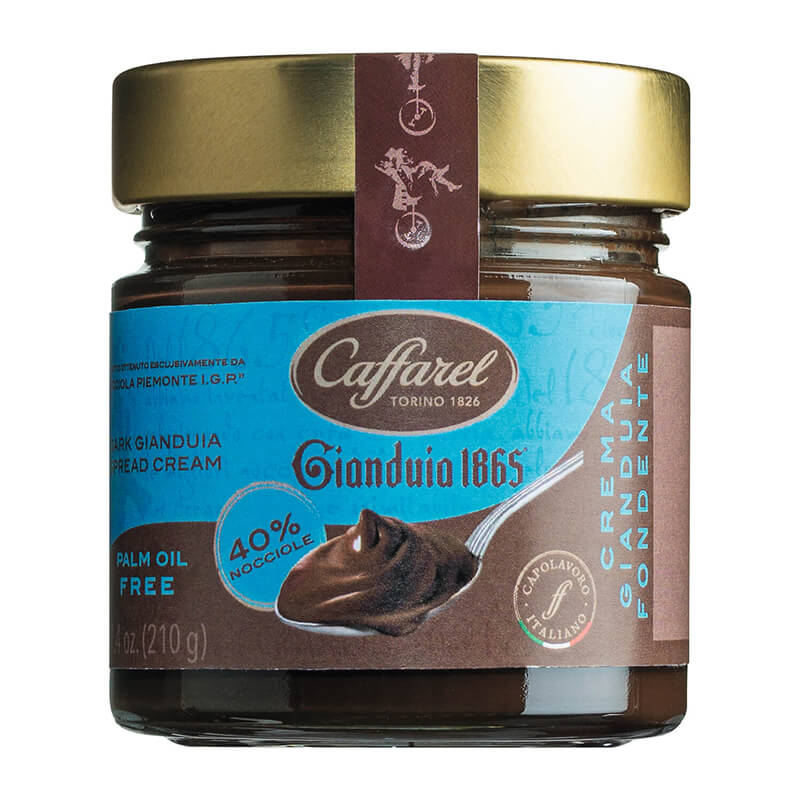 Gianduiacreme Aufstrich mit Zartbitterschokolade von Caffarel, 210 g weitere Ansicht Gianduiacreme Aufstrich mit Zartbitterschokolade von Caffarel, 210 g