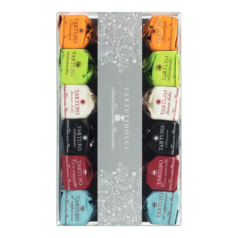 Tartufi dolci misti - Trüffelpralinen gemischt, 12er Packung von Antica Torroneria Piemontese, 165 g weitere Ansicht Tartufi dolci misti - Trüffelpralinen gemischt, 12er Packung von Antica Torroneria Piemontese, 165 g
