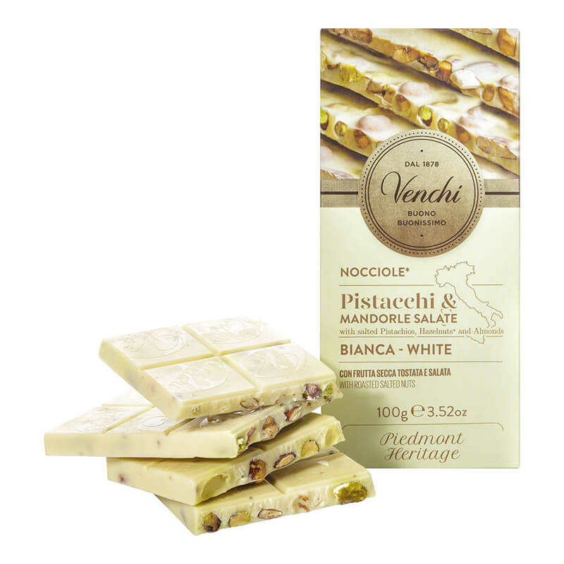 Weiße Schokolade mit gesalzenen Nüssen von Venchi, 100 g