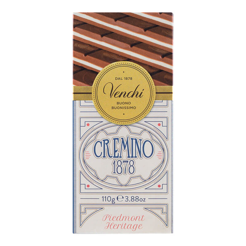 Cremino 1878 Bar Milch-Gianduiaschokolade mit Mandelpaste von Venchi, 110 g